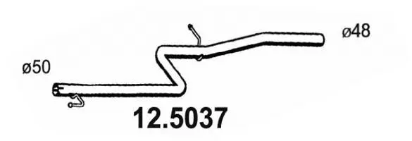 Tuyau d'échappement ASSO 12.5037