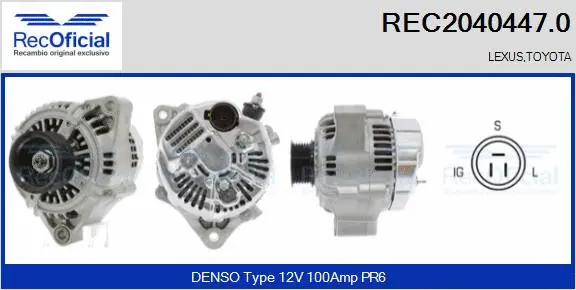 Alternateur RECOFICIAL REC2040447.0