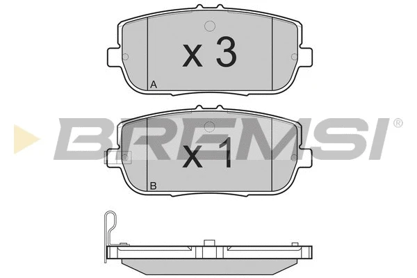 Kit de plaquettes de frein, frein à disque BREMSI BP3261
