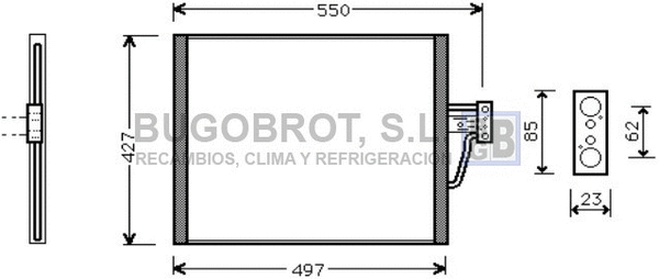 Condenseur, climatisation BUGOBROT 62-BW5213