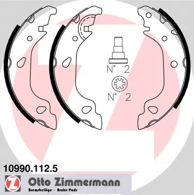 Jeu de mâchoires de frein ZIMMERMANN 10990.112.5