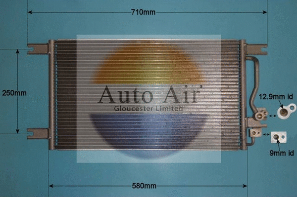 Condenseur, climatisation AUTO AIR GLOUCESTER 16-1442