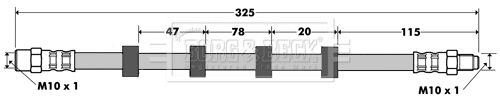 Flexible de frein BORG & BECK BBH7378