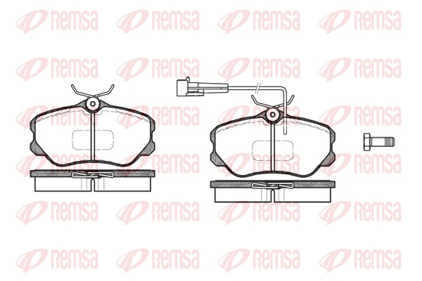 Kit de plaquettes de frein, frein à disque REMSA 0303.02