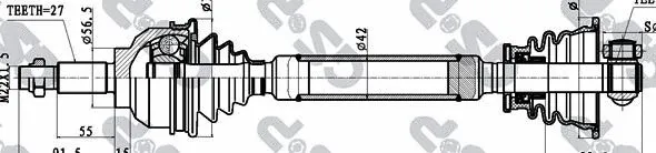 Arbre de transmission MDR GSP-250269