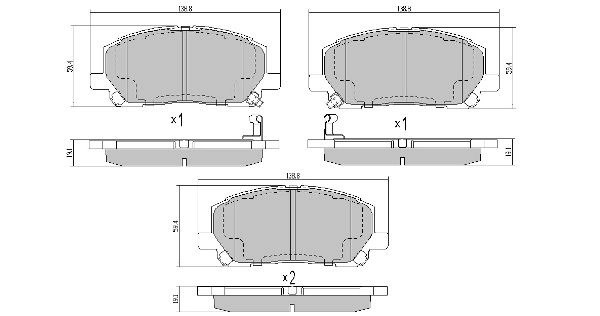 Kit de plaquettes de frein, frein à disque FREMAX FBP-1629