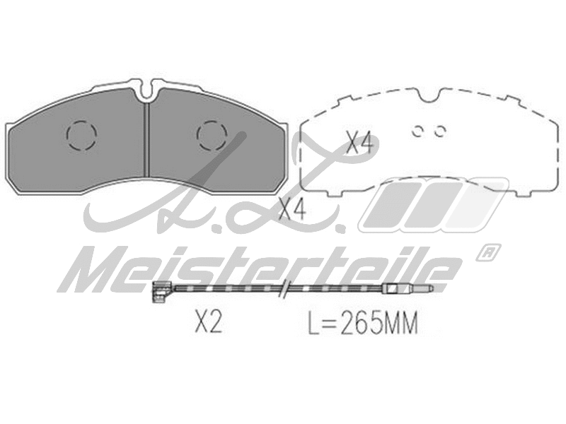 Kit de plaquettes de frein, frein à disque A.Z. Meisterteile AZMT-44-022-1639