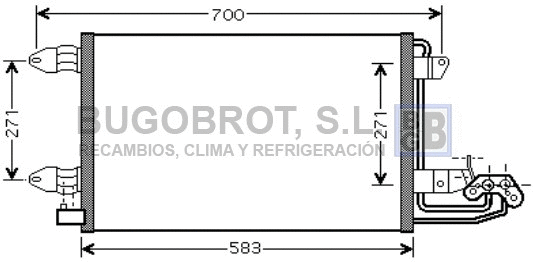 Condenseur, climatisation BUGOBROT 62-VW5209