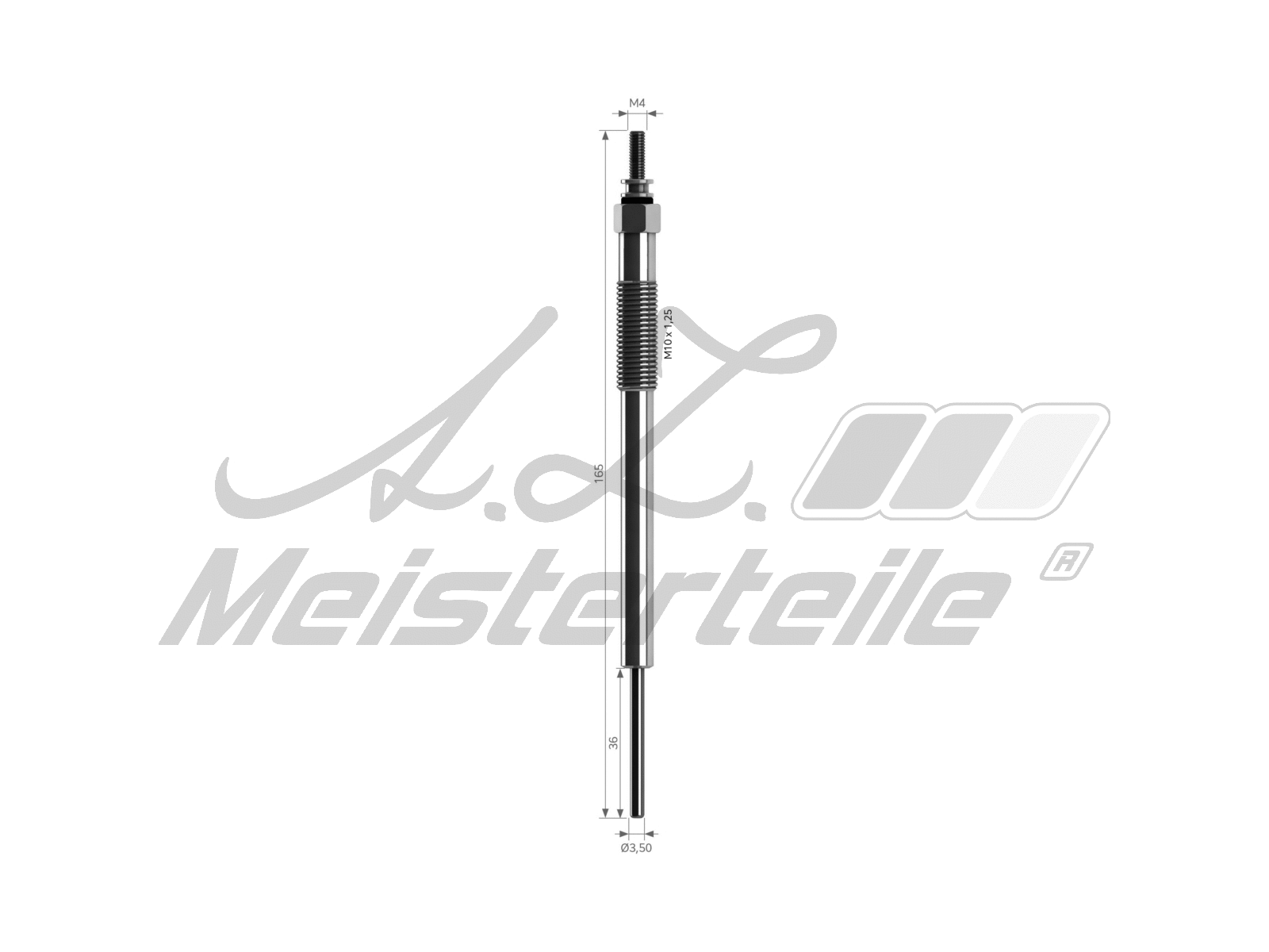 Bougie de préchauffage A.Z. Meisterteile AZMT-49-040-1103
