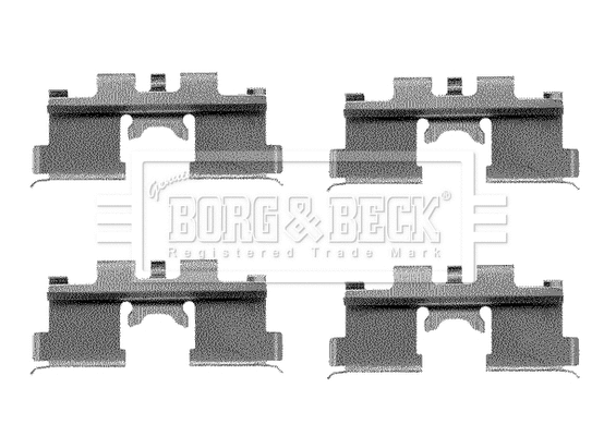 Kit d'accessoires, plaquette de frein à disque BORG & BECK BBK1105
