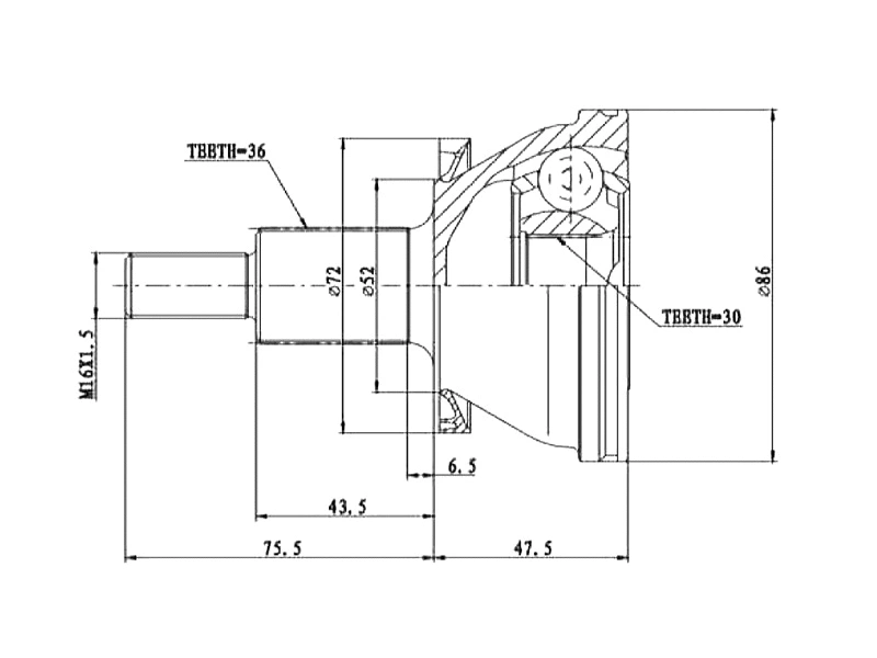 Jeu de joints, arbre de transmission A.Z. Meisterteile AZMT-43-030-1013