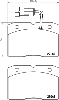 Kit de plaquettes de frein, frein à disque MINTEX MDB2156