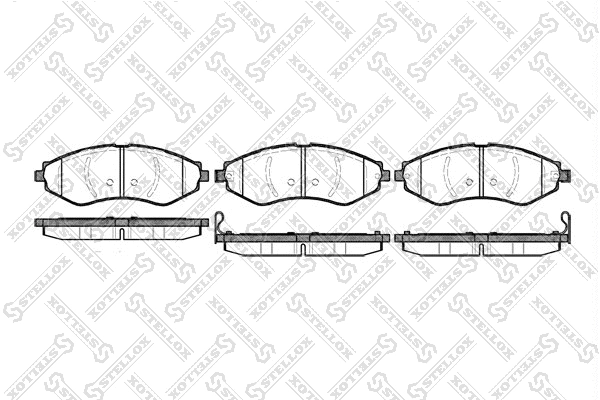 Kit de plaquettes de frein, frein à disque STELLOX 656 022-SX