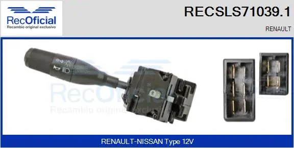 Commutateur de colonne de direction RECOFICIAL RECSLS71039.1