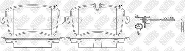 Kit de plaquettes de frein, frein à disque NiBK PN0478W