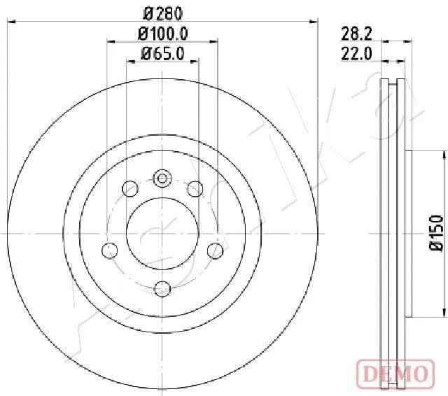 Disque de frein ASHIKA 60-00-0944C