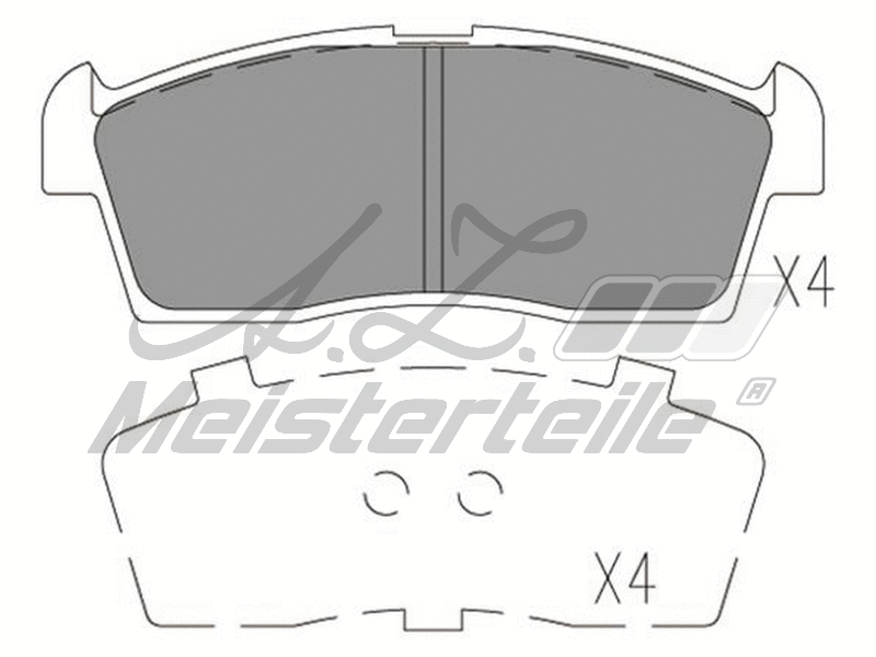 Kit de plaquettes de frein, frein à disque A.Z. Meisterteile AZMT-44-022-2300