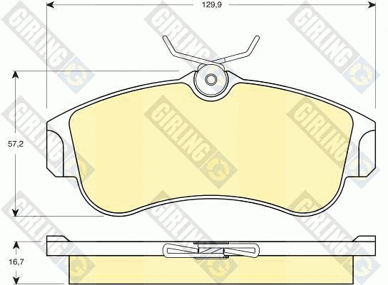 Kit de plaquettes de frein, frein à disque GIRLING 6132711