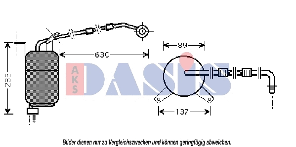 Filtre déshydratant, climatisation AKS DASIS 800293N