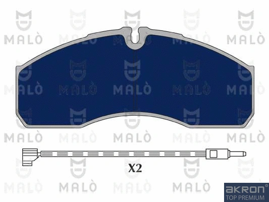 Kit de plaquettes de frein, frein à disque AKRON-MALÒ 1050617