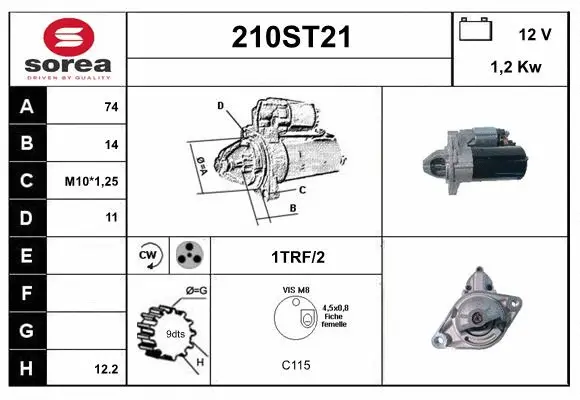 Démarreur STARTCAR 210ST21