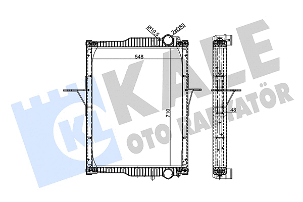 Radiateur, refroidissement du moteur KALE OTO RADYATÖR 355695