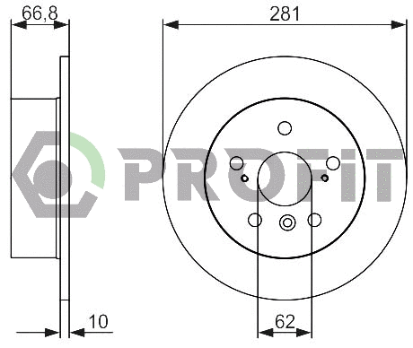 Disque de frein PROFIT 5010-2028
