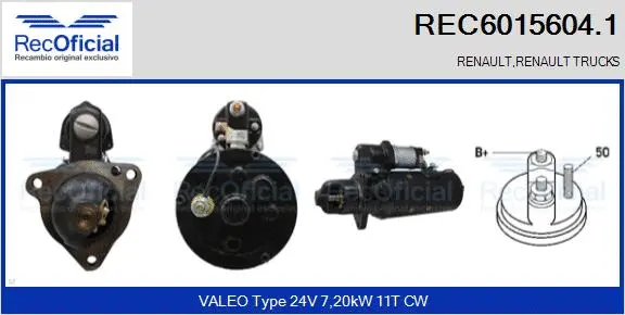Démarreur RECOFICIAL REC6015604.1