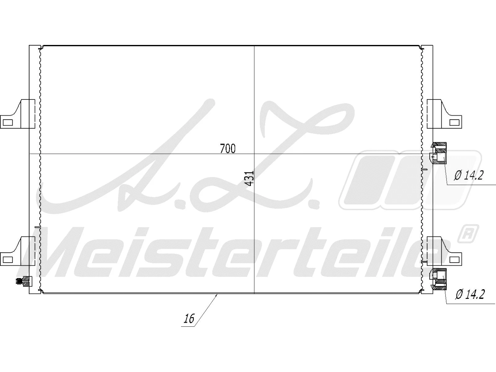 Condenseur, climatisation A.Z. Meisterteile AZMT-45-030-1485