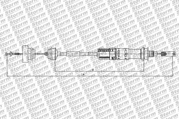 Tirette à câble, commande d'embrayage STORM QUALITY PARTS 1101131