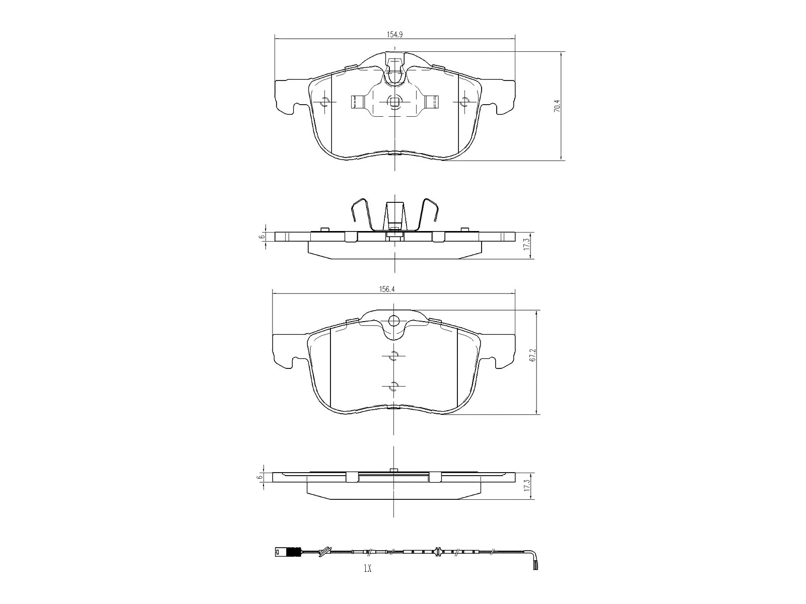 Kit de plaquettes de frein, frein à disque A.Z. Meisterteile AZMT-44-022-1067