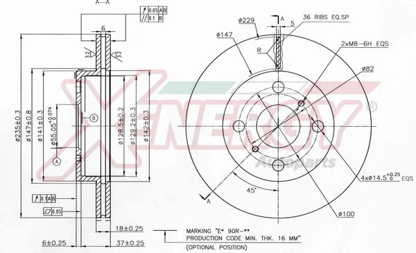 Disque de frein AP XENERGY X602595