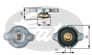 Bouchon de radiateur GATES-SEA RC133