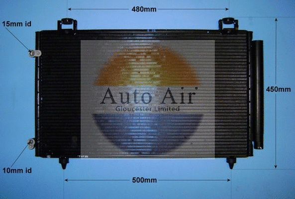 Condenseur, climatisation AUTO AIR GLOUCESTER 16-9933