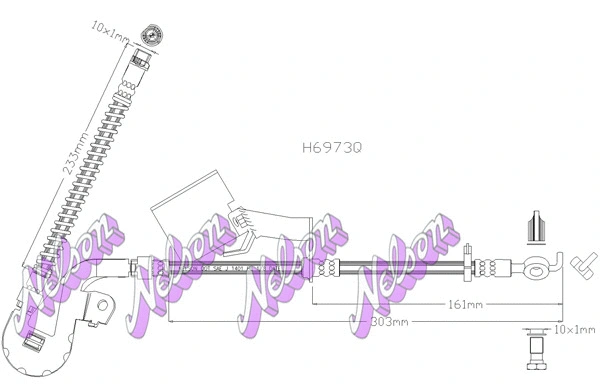 Flexible de frein KAWE H6973Q