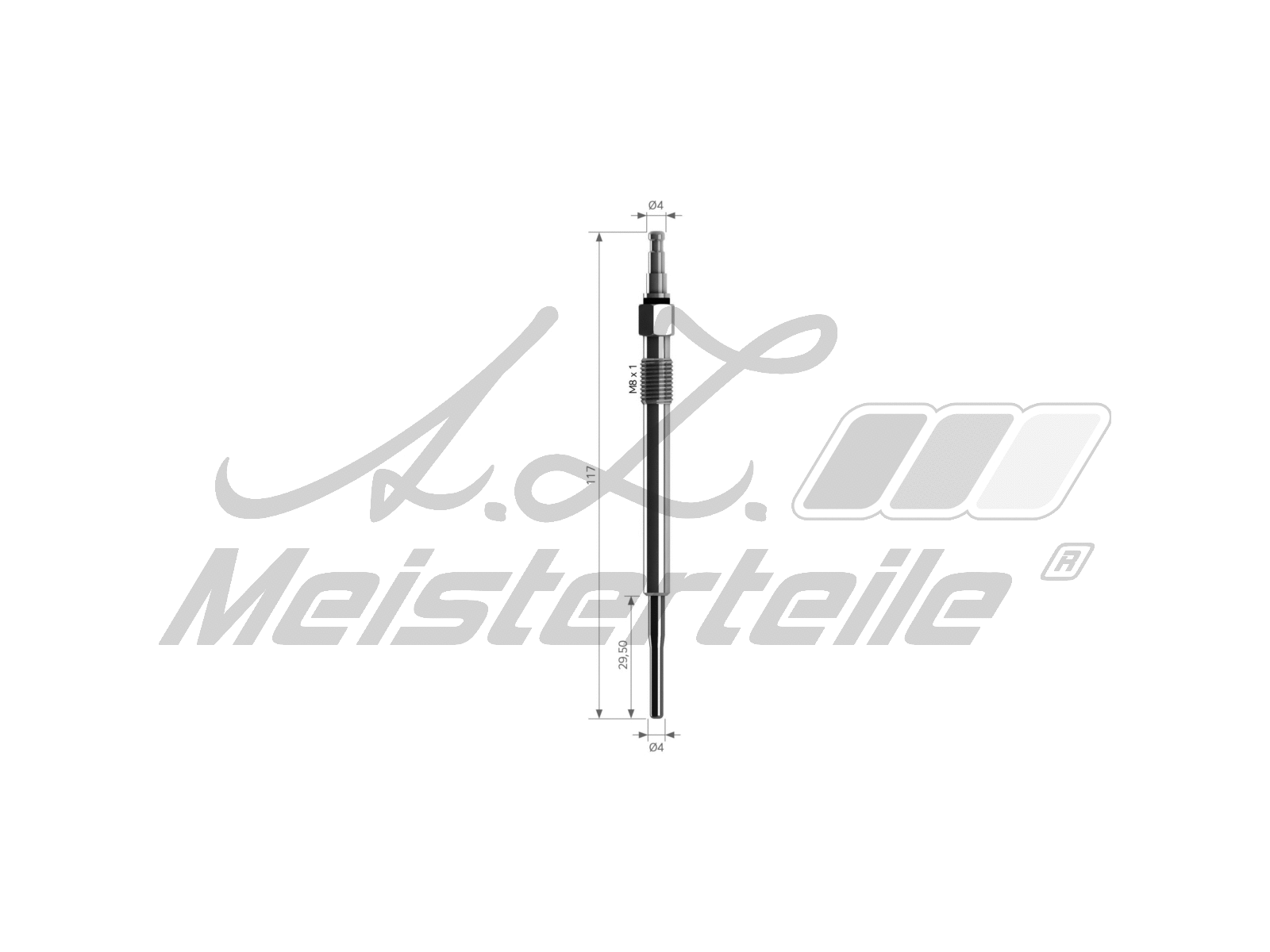 Bougie de préchauffage A.Z. Meisterteile AZMT-49-040-1051