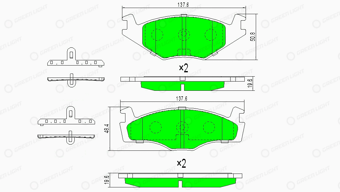 Kit de plaquettes de frein, frein à disque Automotive Adriado GLBP0243