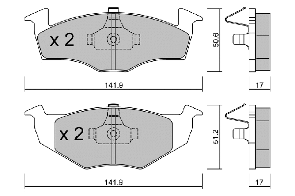 Kit de plaquettes de frein, frein à disque AISIN BPVW-1018