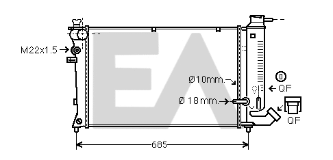 Radiateur, refroidissement du moteur EACLIMA 31R10071