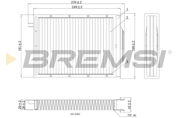 Filtre, air de l'habitacle BREMSI FC0980