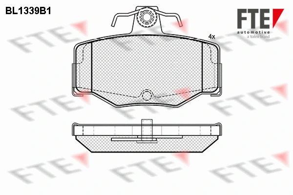 Kit de plaquettes de frein, frein à disque FTE 9010129