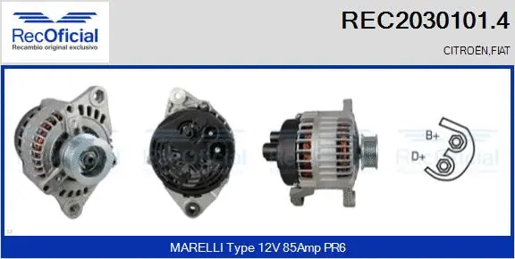 Alternateur RECOFICIAL REC2030101.4