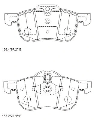 Kit de plaquettes de frein, frein à disque ASIMCO KD6792