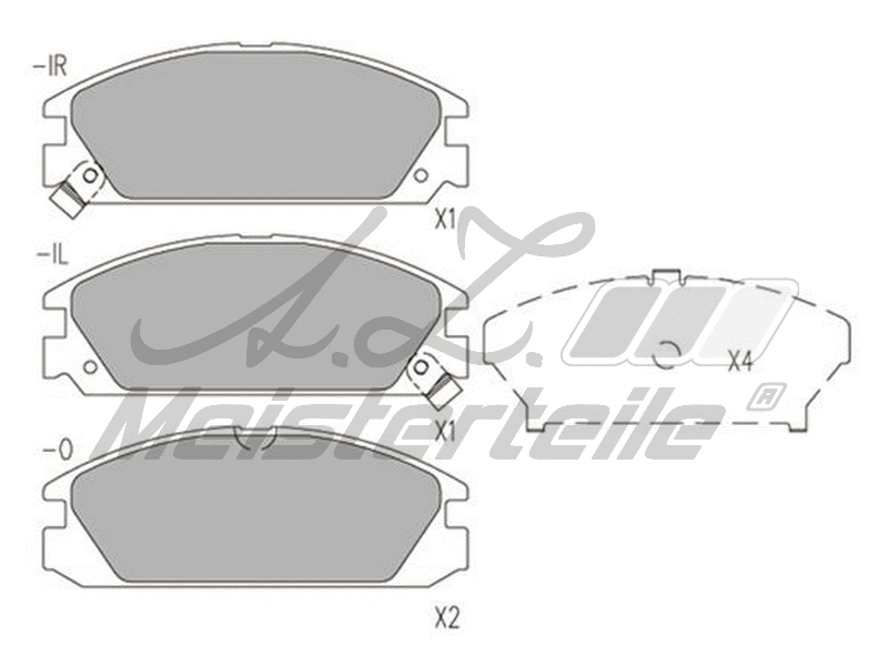 Kit de plaquettes de frein, frein à disque A.Z. Meisterteile AZMT-44-022-2416