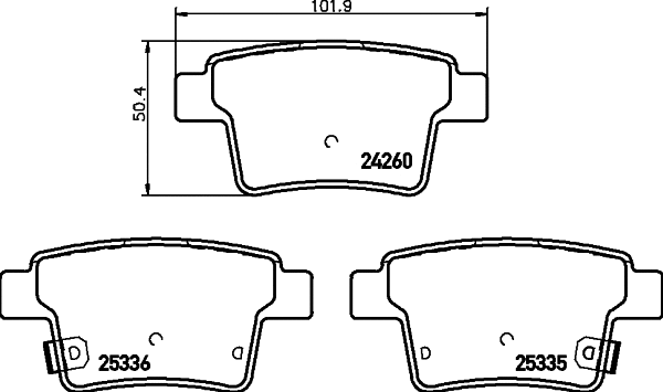 Kit de plaquettes de frein, frein à disque MINTEX MDB2691