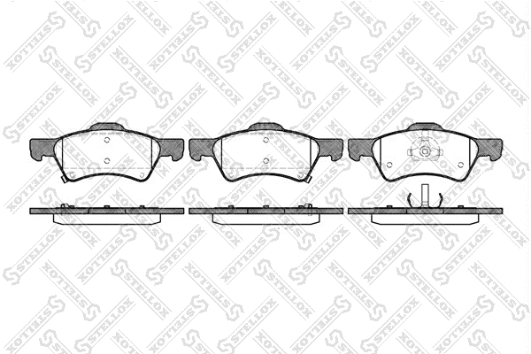 Kit de plaquettes de frein, frein à disque STELLOX 821 002B-SX