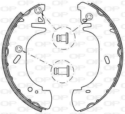 Jeu de mâchoires de frein OPEN PARTS BSA2135.00