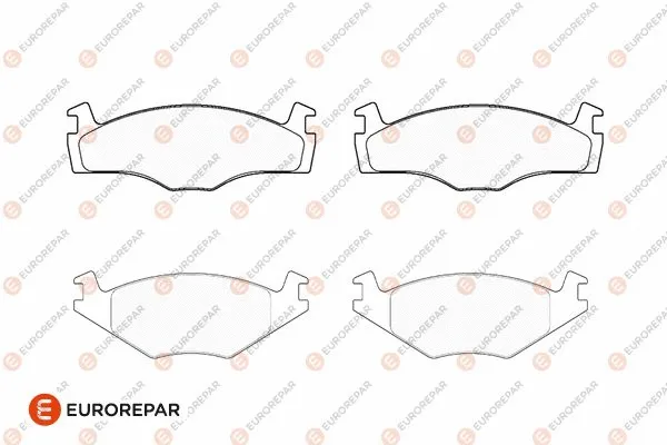 Kit de plaquettes de frein, frein à disque EUROREPAR 1686276580