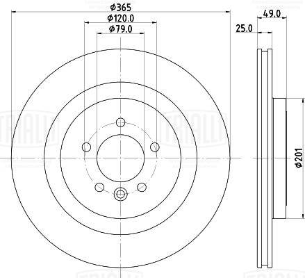 Disque de frein TRIALLI DF 198019