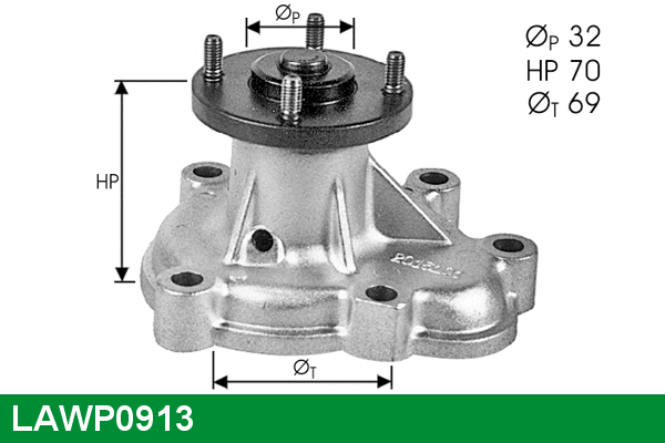 Pompe à eau, refroidissement du moteur LUCAS LAWP0913